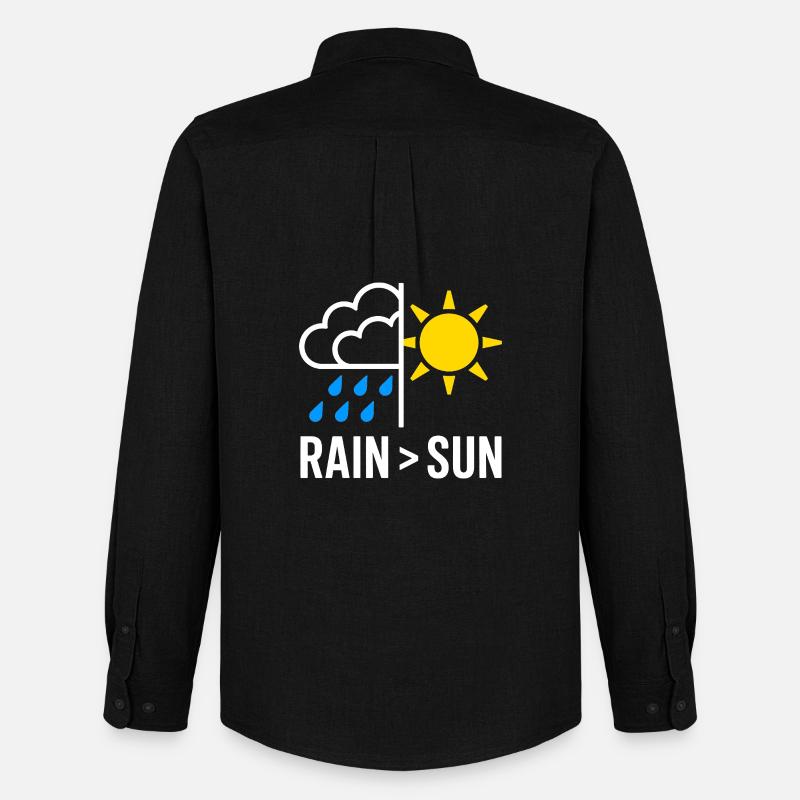 Rain Over Sun Regen - Männer Oxford Hemd von Stanley/Stella - Schwarz