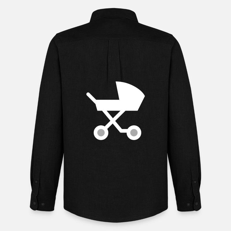 Kinderwagen - Männer Oxford Hemd von Stanley/Stella - Schwarz