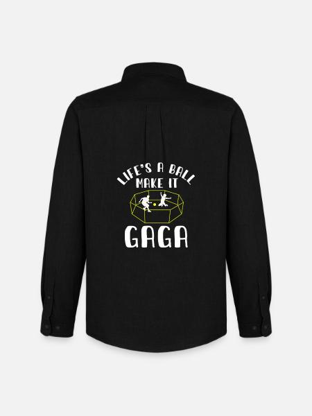 Life's a Ball Make It Gaga - Men's Oxford Shirt by Stanley/Stella - black