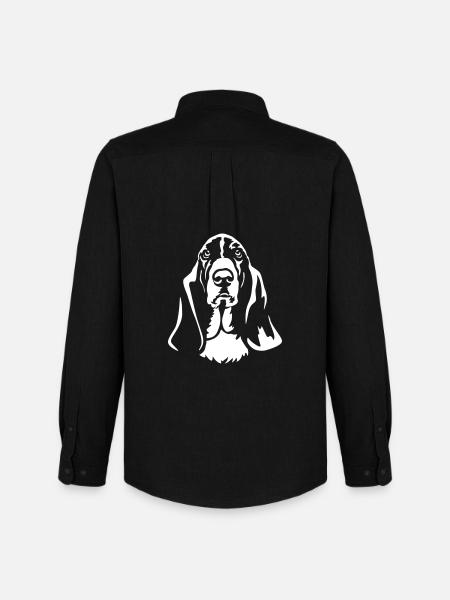 Basset Hound "Black Edition" - Men's Oxford Shirt by Stanley/Stella - black