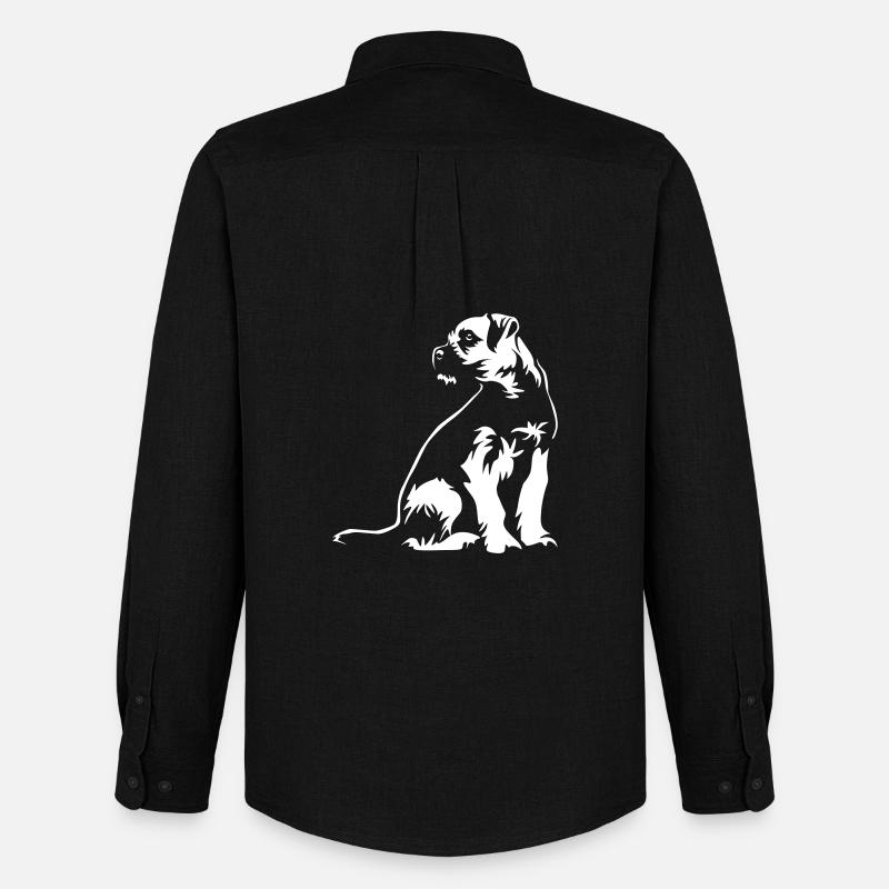 Border Terrier "Black Edition" - Men's Oxford Shirt by Stanley/Stella - black
