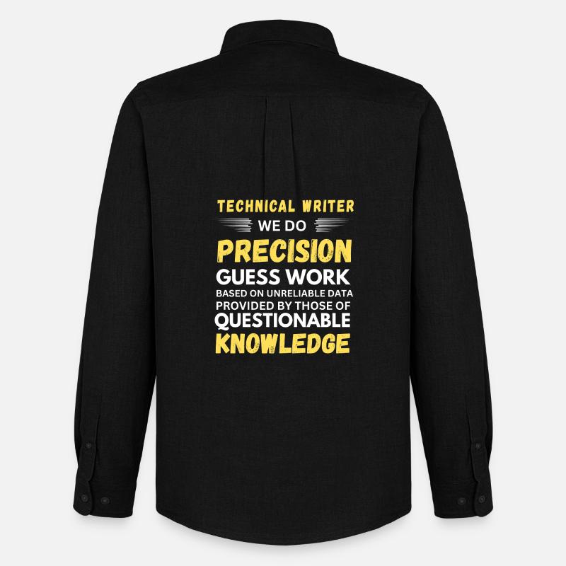 Technical Writer Precision Guesswork - Men's Oxford Shirt by Stanley/Stella - black