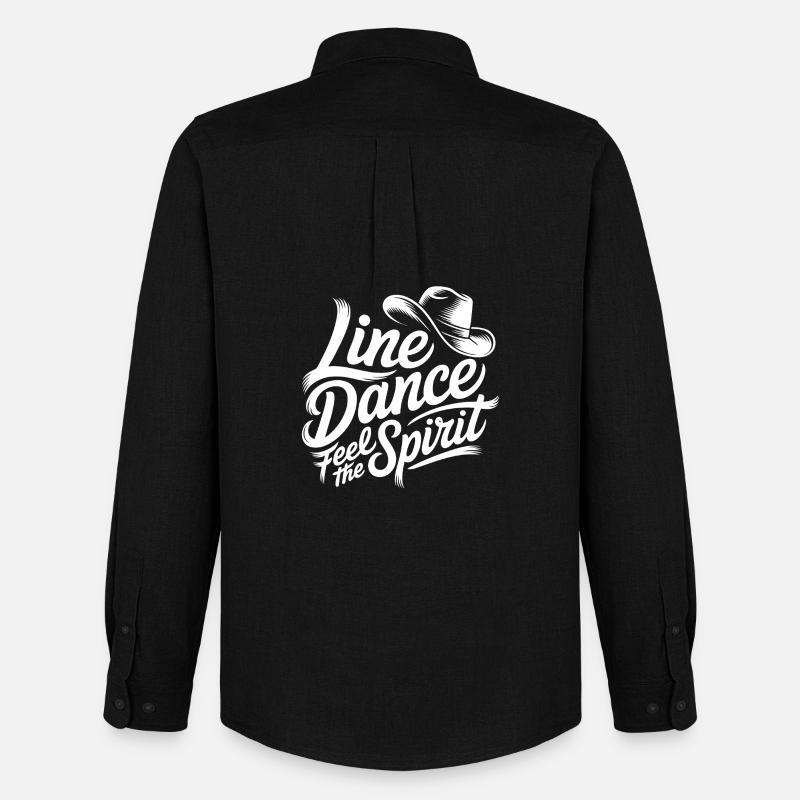 Line Dance Spirit - Männer Oxford Hemd von Stanley/Stella - Schwarz