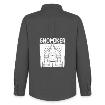 Zwergen Motiv Gnomiker Zwerg - Männer Oxford Hemd von Stanley/Stella - Anthrazit - Hinten - AI Model Male 185 dark (185cm)