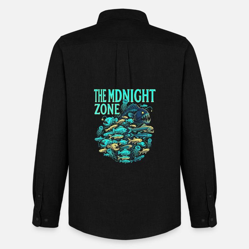 Midnight Pacific - Männer Oxford Hemd von Stanley/Stella - Schwarz