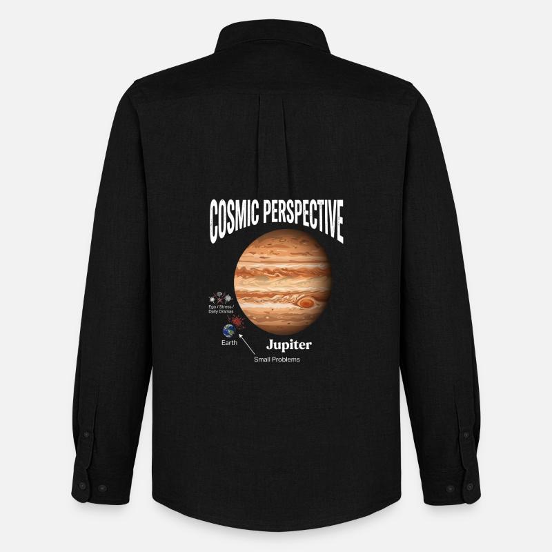Cosmic Perspective - Männer Oxford Hemd von Stanley/Stella - Schwarz