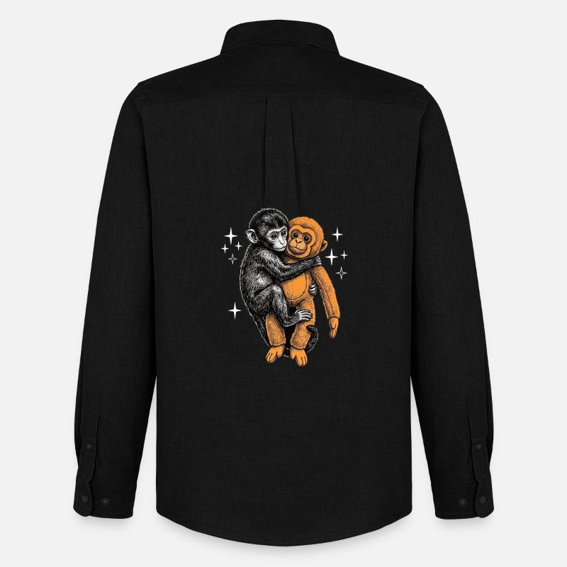 Baby Monkey Punch - Männer Oxford Hemd von Stanley/Stella - Schwarz