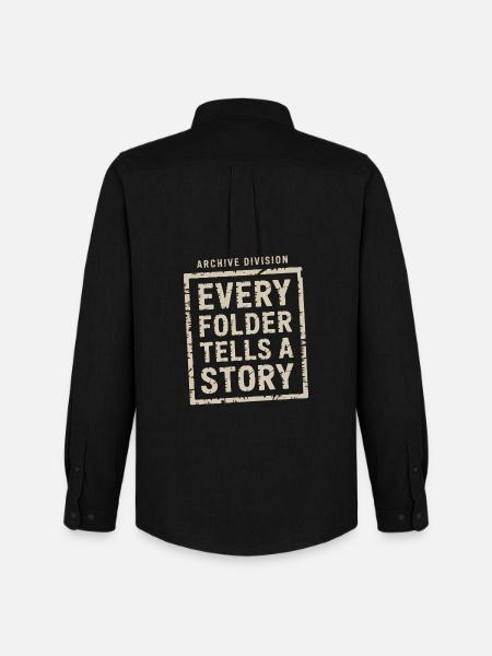 Every Folder Tells a Story - Men's Oxford Shirt by Stanley/Stella - black