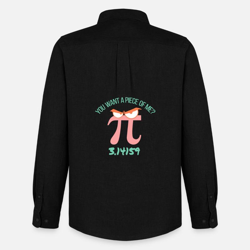 Pi Piece Humor Tee - Männer Oxford Hemd von Stanley/Stella - Schwarz