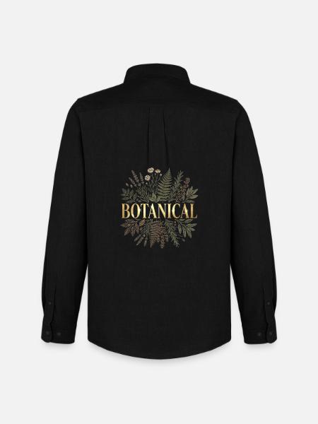 Golden Botanical - Männer Oxford Hemd von Stanley/Stella - Schwarz