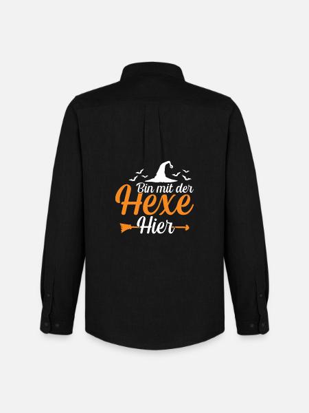 Bin mit der Hexe hier - Männer Oxford Hemd von Stanley/Stella - Schwarz