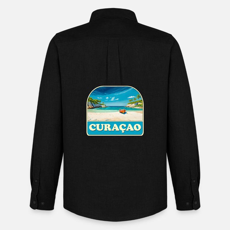 Curacao - Männer Oxford Hemd von Stanley/Stella - Schwarz