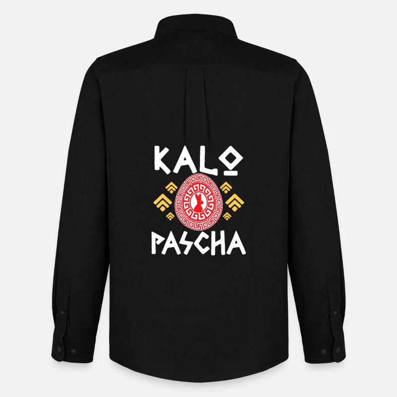 Kalo Pascha: Osterhasenkreis - Männer Oxford Hemd von Stanley/Stella - Schwarz