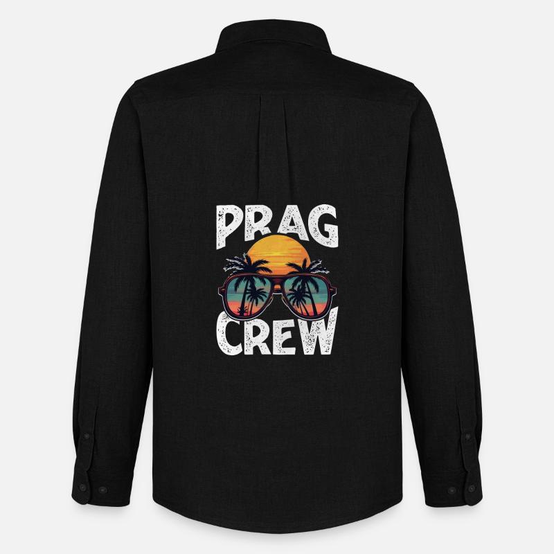 Prag Crew - Männer Oxford Hemd von Stanley/Stella - Schwarz