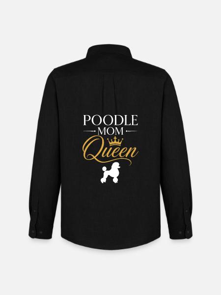 Poodle Queen Mom Crown - Men's Oxford Shirt by Stanley/Stella - black