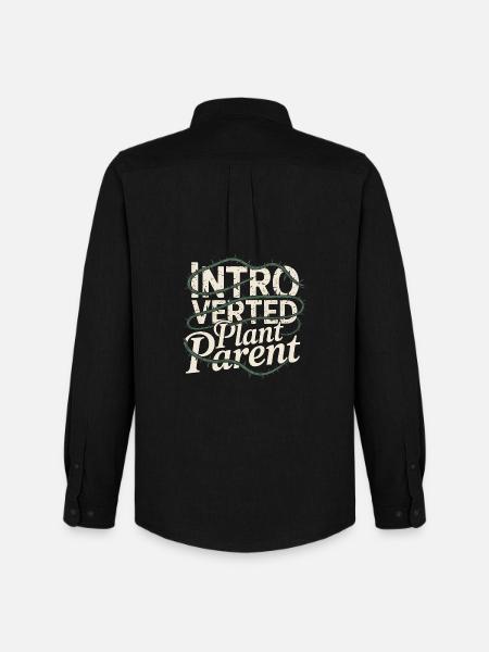 Introverted Plant Parent - Men's Oxford Shirt by Stanley/Stella - black