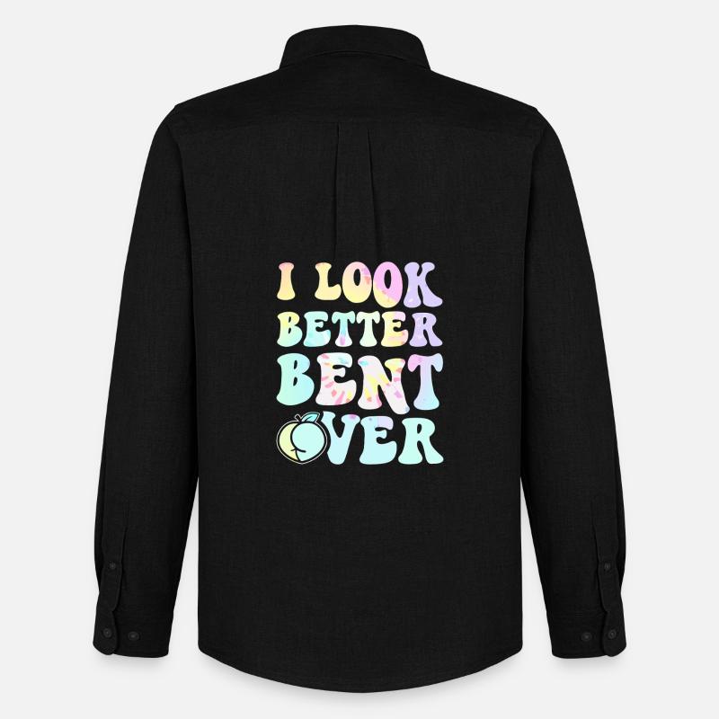 I Look Better Bent Over Tee - Men's Oxford Shirt by Stanley/Stella - black