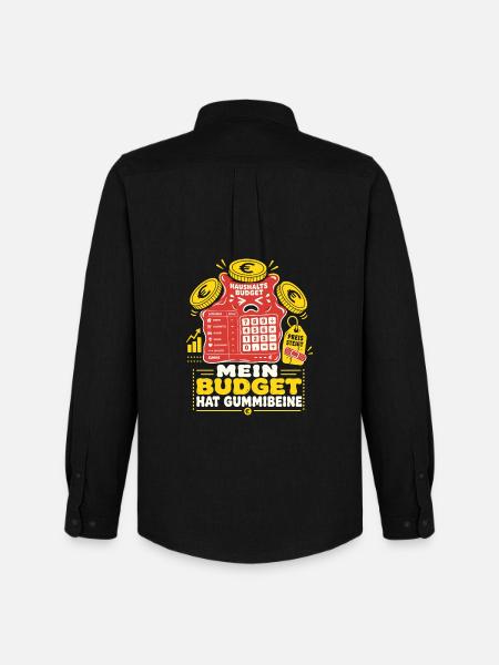 Mein Budget Hat Gummibeine - Männer Oxford Hemd von Stanley/Stella - Schwarz