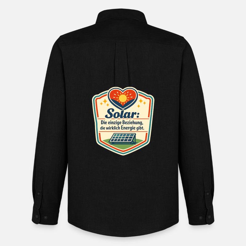 Solarliebe: Energie durch Liebe - Männer Oxford Hemd von Stanley/Stella - Schwarz