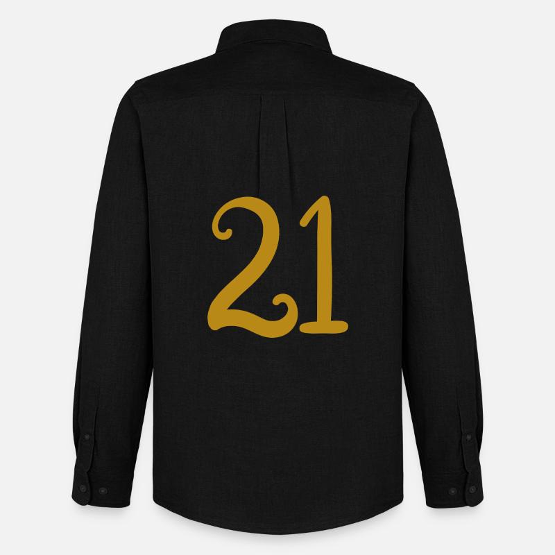 21 - Männer Oxford Hemd von Stanley/Stella - Schwarz