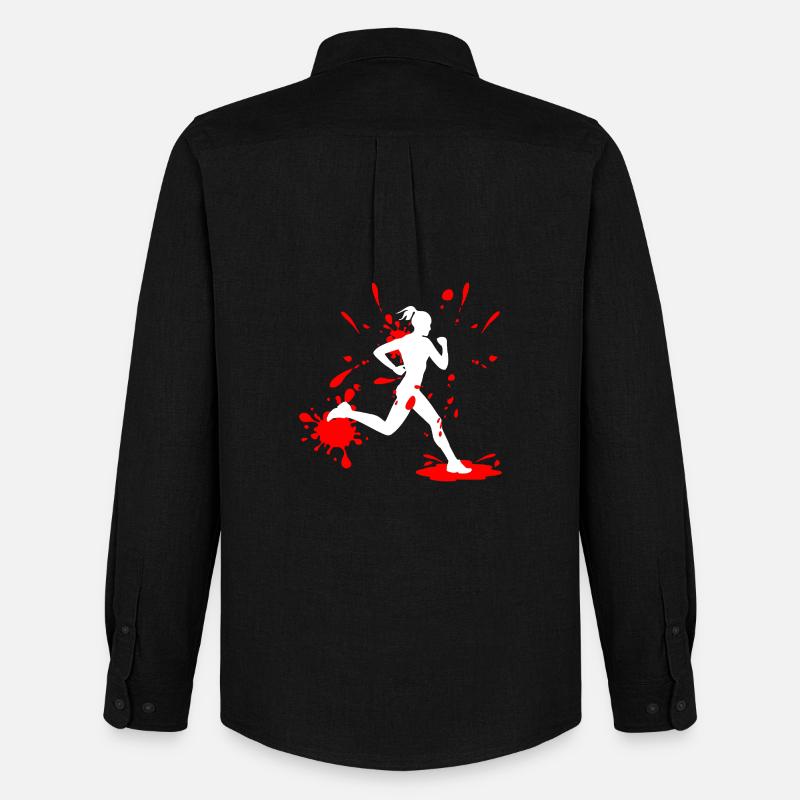 Mud Run Woman – Custom Splash Runner - Männer Oxford Hemd von Stanley/Stella - Schwarz