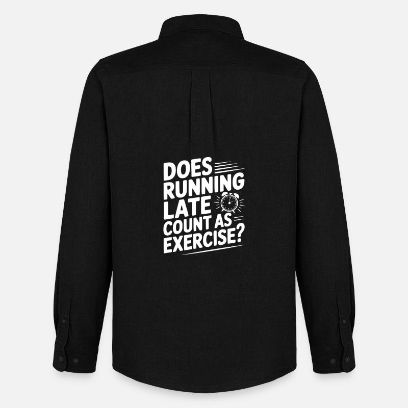 Does Running Late Count as Exercise? - Chemise Oxford homme Stanley/Stella - noir