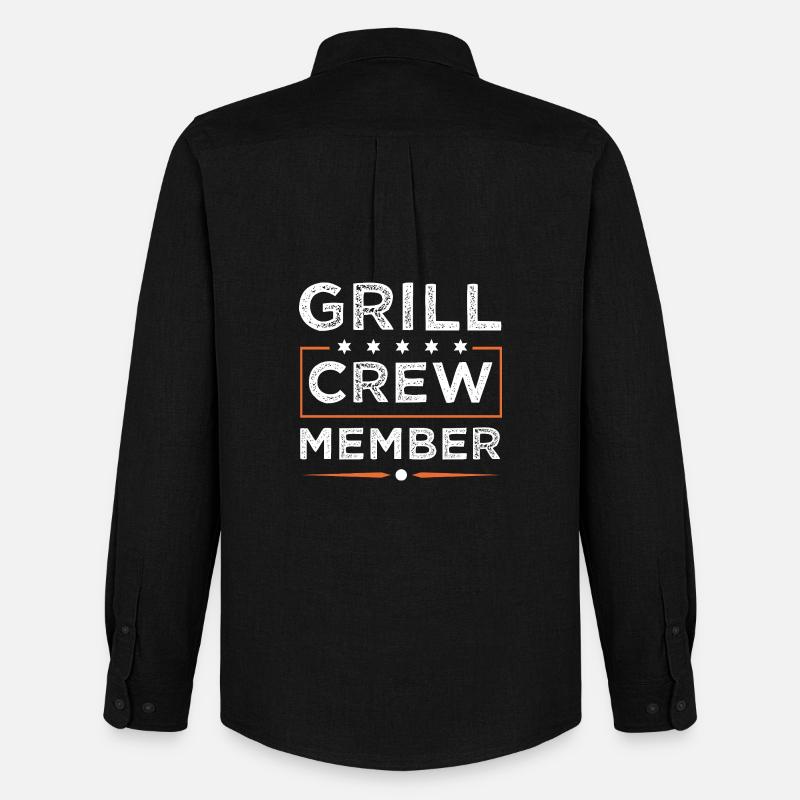 Grill Crew - Männer Oxford Hemd von Stanley/Stella - Schwarz