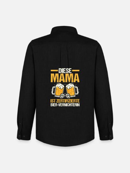 Bier Bierliebhaberin Mutter Mama - Männer Oxford Hemd von Stanley/Stella - Schwarz