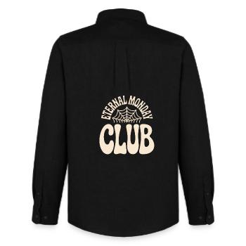 Eternal Moon Club - Men's Oxford Shirt by Stanley/Stella - black - Back - AI Model Male 185 dark (185cm)