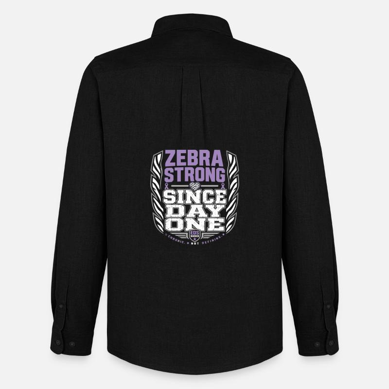 Eds-bewusstsein Ehlers-danlos Zebra-krieger - Männer Oxford Hemd von Stanley/Stella - Schwarz