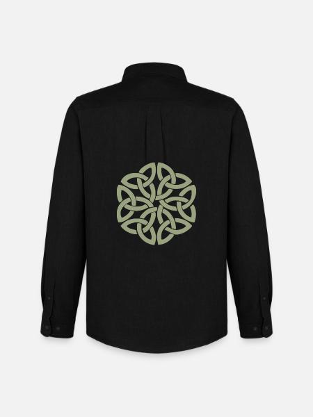 Celtic Knot Circular Interlace - Men's Oxford Shirt by Stanley/Stella - black