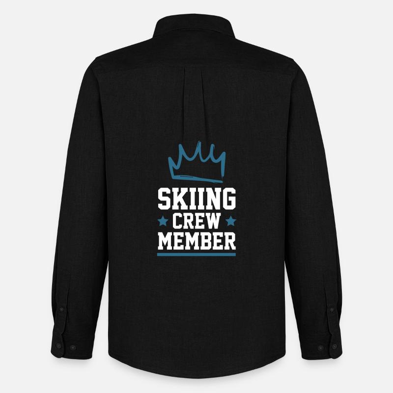 Skiing Crew - Männer Oxford Hemd von Stanley/Stella - Schwarz
