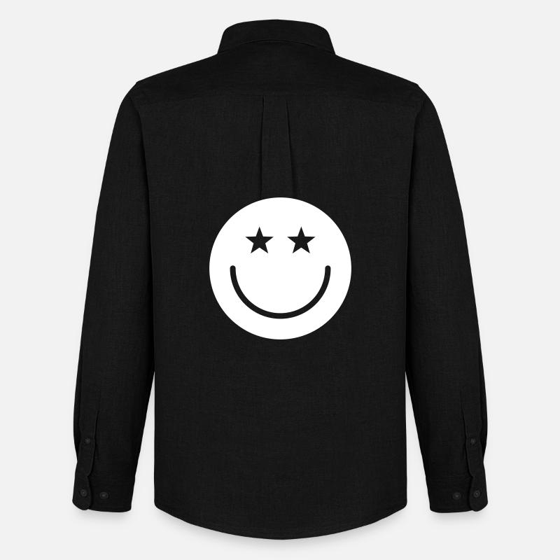 Smiley Design – Minimal & Positiv - Männer Oxford Hemd von Stanley/Stella - Schwarz