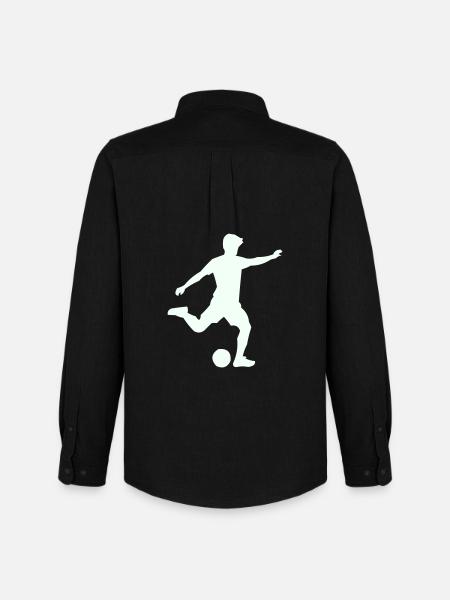 Foosball silhouette in jump - Men's Oxford Shirt by Stanley/Stella - black