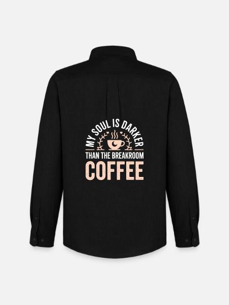 Soul Darker Than Breakroom Coffee - Men's Oxford Shirt by Stanley/Stella - black