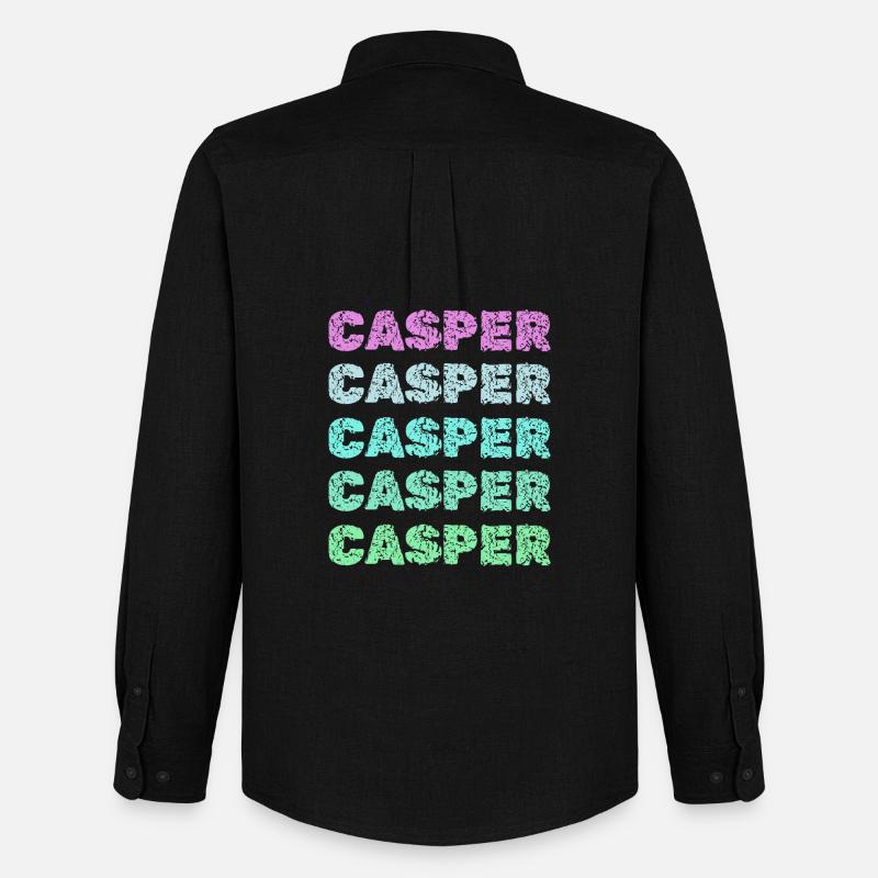 Casper als Name - Männer Oxford Hemd von Stanley/Stella - Schwarz