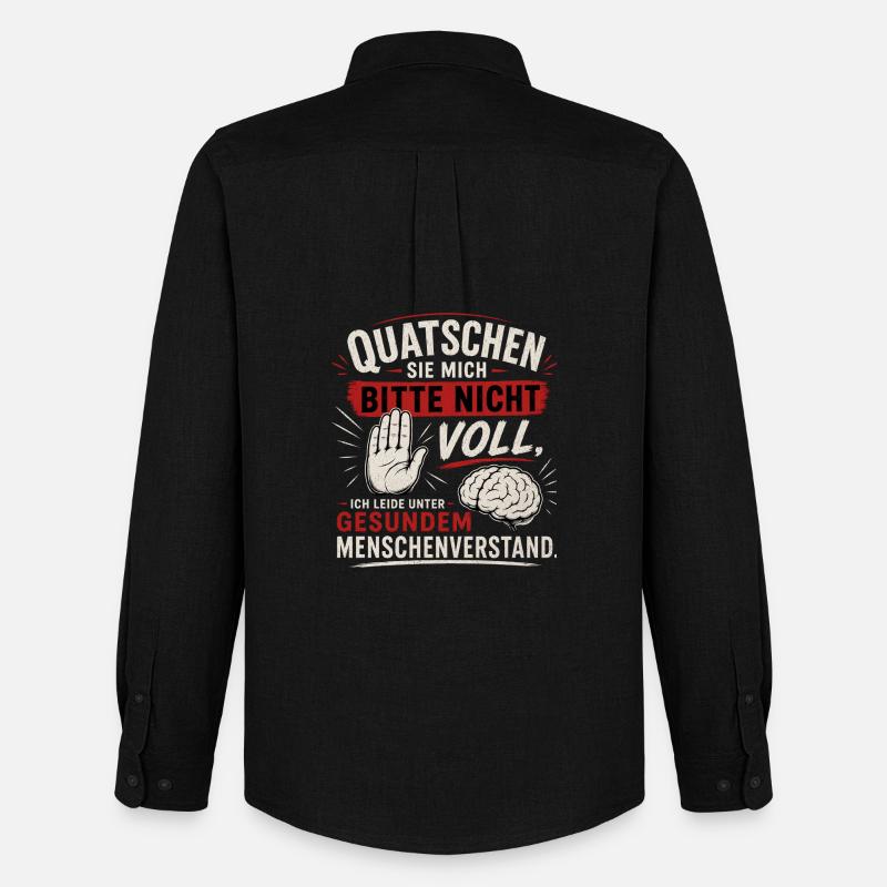 Quatschen Sie mich bitte nicht voll - Männer Oxford Hemd von Stanley/Stella - Schwarz