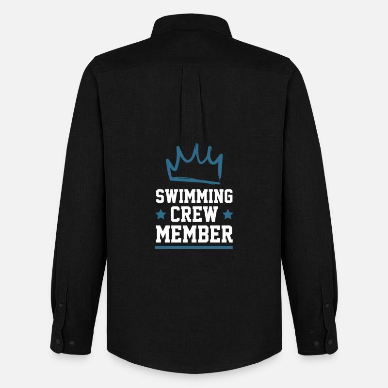 Swimming Crew - Männer Oxford Hemd von Stanley/Stella - Schwarz