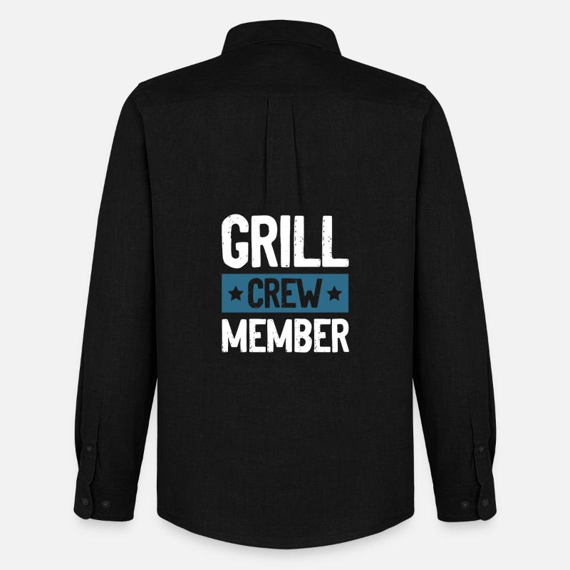 Grill Crew - Männer Oxford Hemd von Stanley/Stella - Schwarz