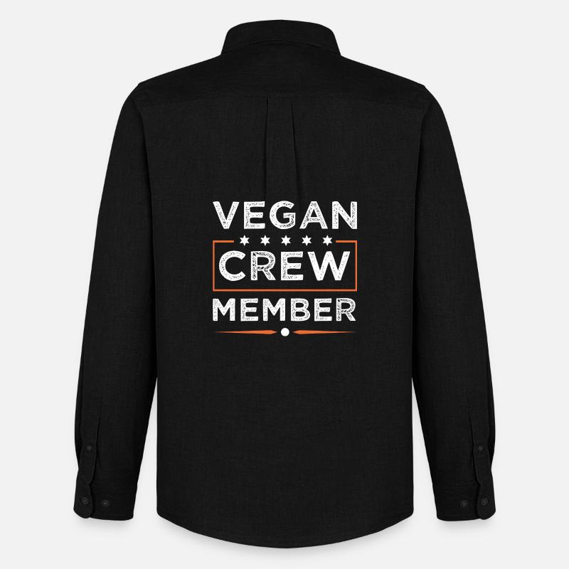 Vegan Crew - Männer Oxford Hemd von Stanley/Stella - Schwarz