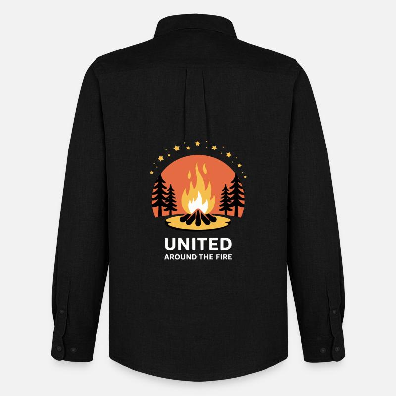 Campfire Unity Circle - Men's Oxford Shirt by Stanley/Stella - black