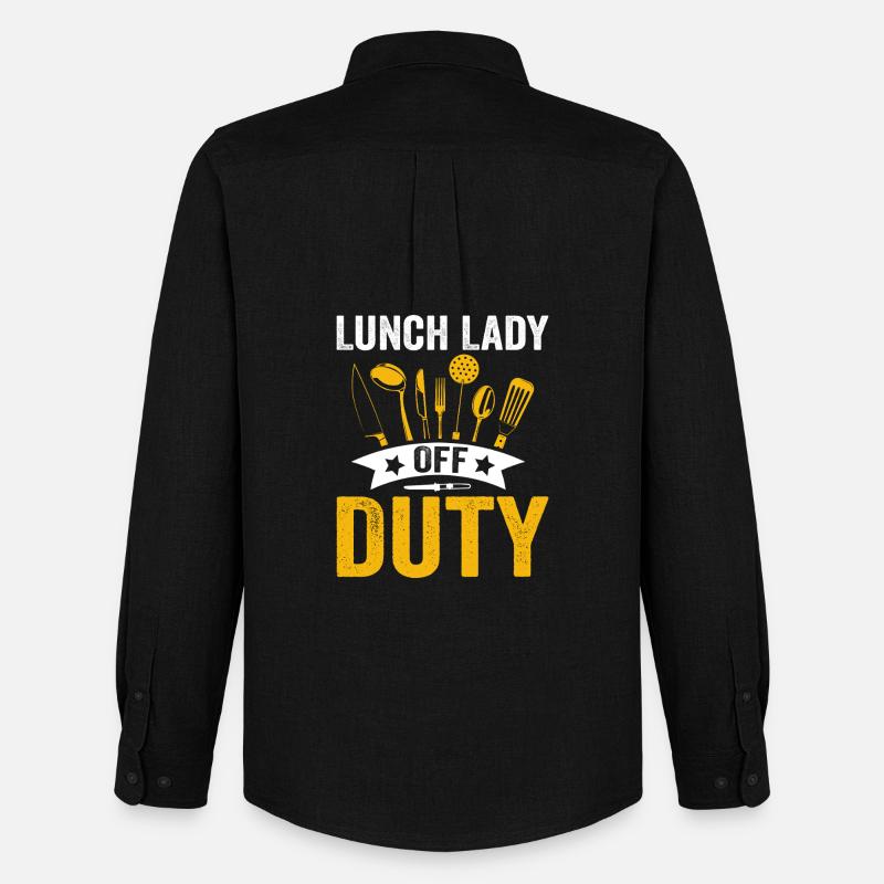 Lunch Lady Duty Küchenheldin - Männer Oxford Hemd von Stanley/Stella - Schwarz