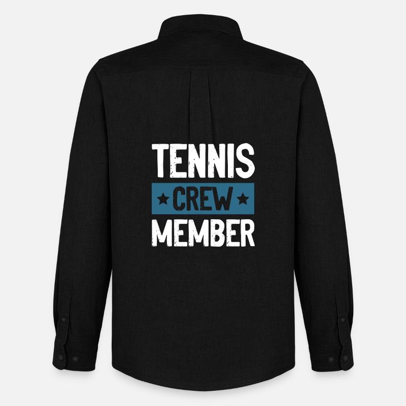 Tennis Crew - Männer Oxford Hemd von Stanley/Stella - Schwarz
