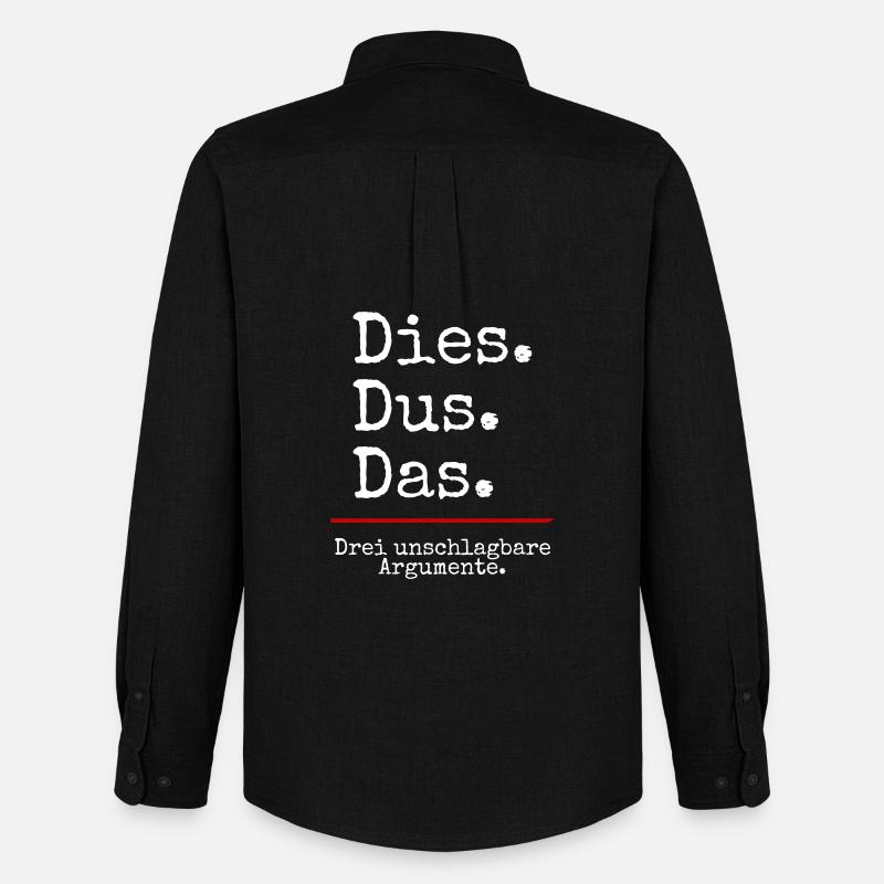 Dies Dus Das Argumente (black) - Männer Oxford Hemd von Stanley/Stella - Schwarz