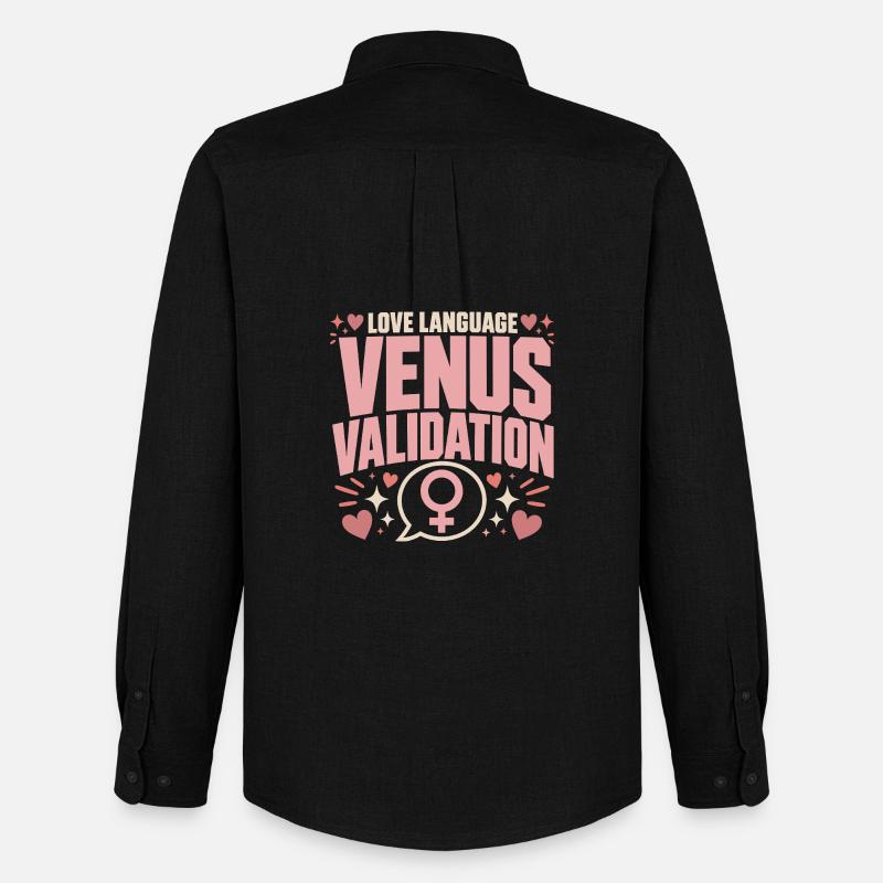 Venus-zeichen Venus-astrologie - Männer Oxford Hemd von Stanley/Stella - Schwarz