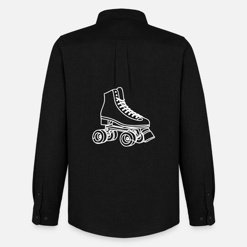 Roller Skates Zeichnung - Männer Oxford Hemd von Stanley/Stella - Schwarz
