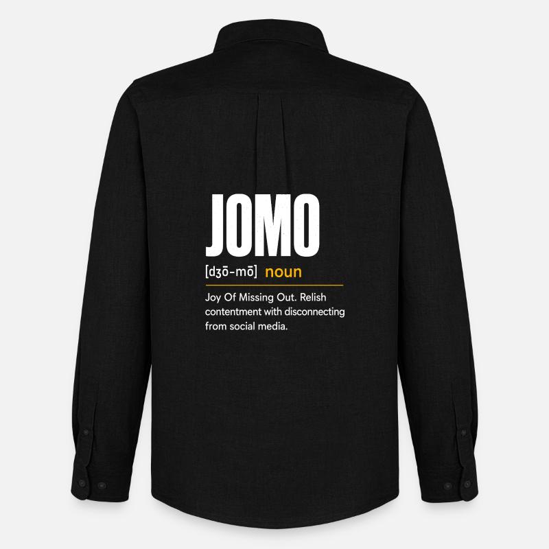 JOMO: Freude am Nichtstun - Männer Oxford Hemd von Stanley/Stella - Schwarz