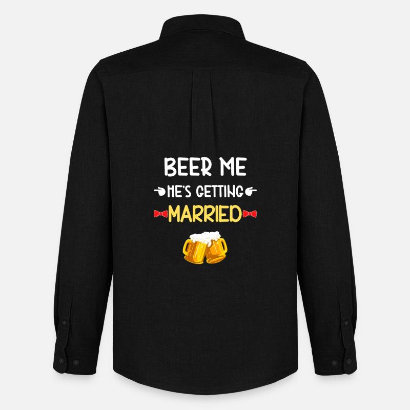 Beer Me Bräutigam-Trupp - Männer Oxford Hemd von Stanley/Stella - Schwarz