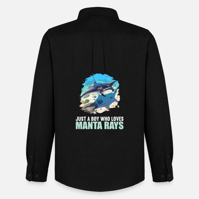 Rochen Mantarochen - Männer Oxford Hemd von Stanley/Stella - Schwarz