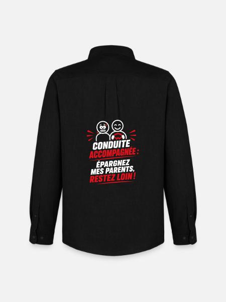 Conduite Accompagnée Autonomie Malicieuse - Chemise Oxford homme Stanley/Stella - noir